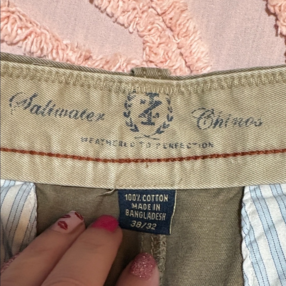 Izod Men's Khaki Chinos 38/32 - Picture 2 of 7